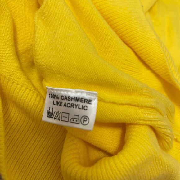 NWOT Vintage Gianni Dolce Mock Neck Sweater Yellow - Picture 6 of 12